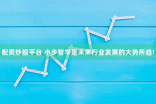 配资炒股平台 小步智学是未来行业发展的大势所趋!
